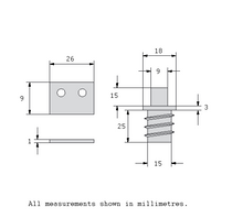 Sash Restrictor - 15 mm Polished Brass